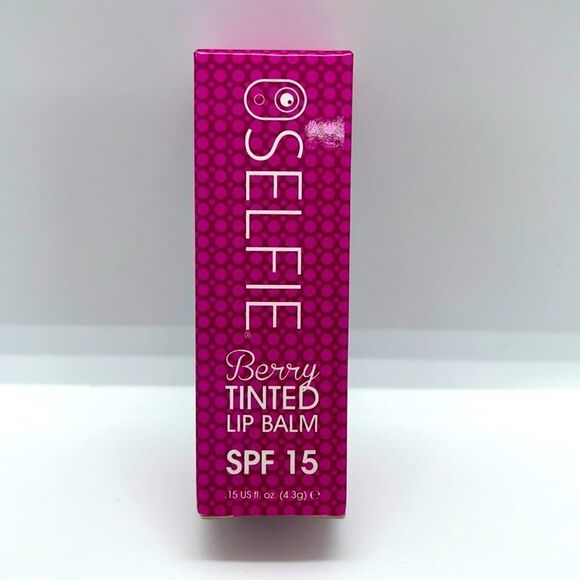 NWT SELFIE Berry Tinted Lip Balm SPF 15 - Picture 2 of 4